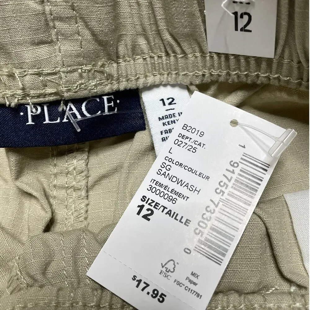 The Children's Place Boys Sandwash Cargo Shorts 12